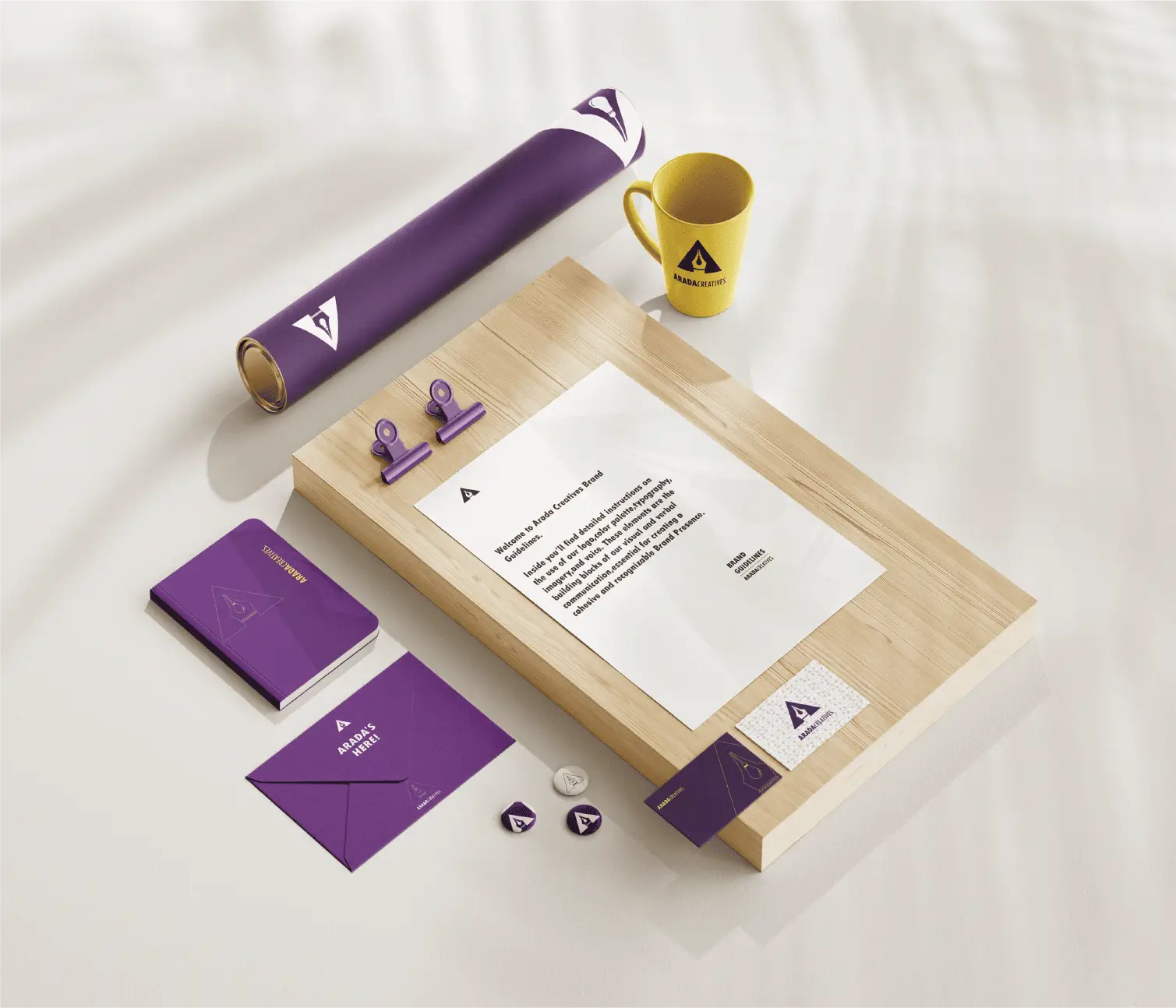 Arada Creative Studio Branding Business Letter Design Full-service creative agency business assets